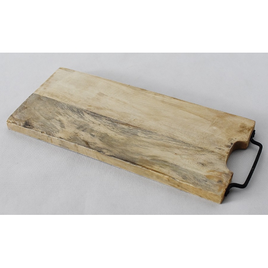 Drewniana Deska do Krojenia z Metalowym Uchwytem,  Loftowy Styl